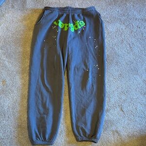 Men’s Gray Joggers with Green Accents